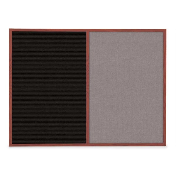 Sliding Door Indoor Enclosed Corkboard, 3, UV9000ACS-BRONZE-BUFF